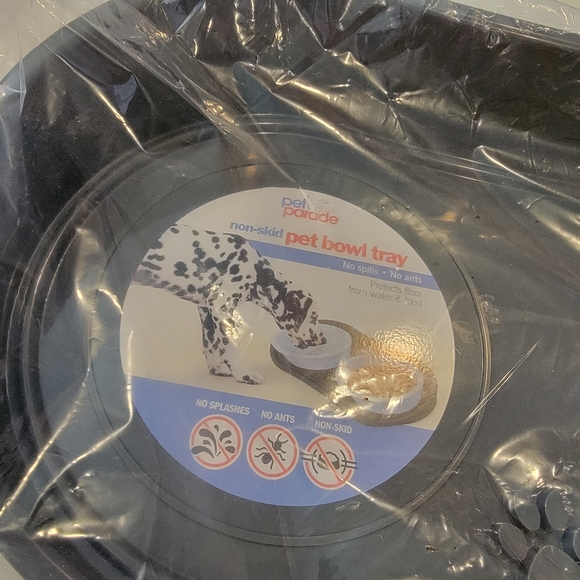 Pet Parade Dog Tray Non-Skid Gray New! Dog Bowl Trays - Picture 5 of 7